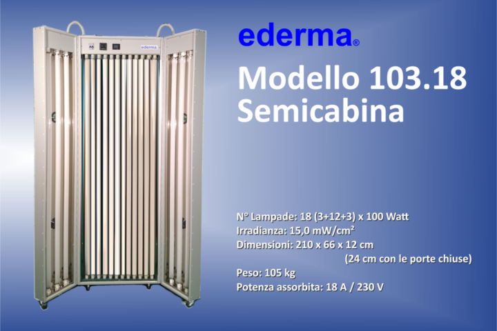 Semicabina di fototerapia UVB